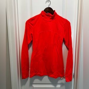 GapFit Quarter-Zip with Thumbholes and Hidden Side-Pocket Blaze Orange Women’s S
